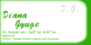 diana gyuge business card